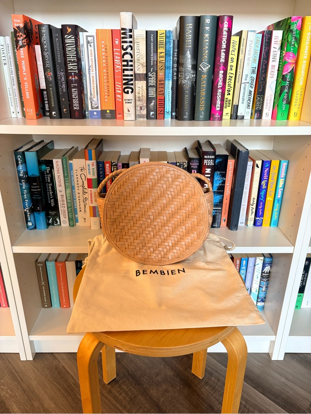 Bembien Audrey Woven Leather Bag in Caramel - Picture 2 of 4